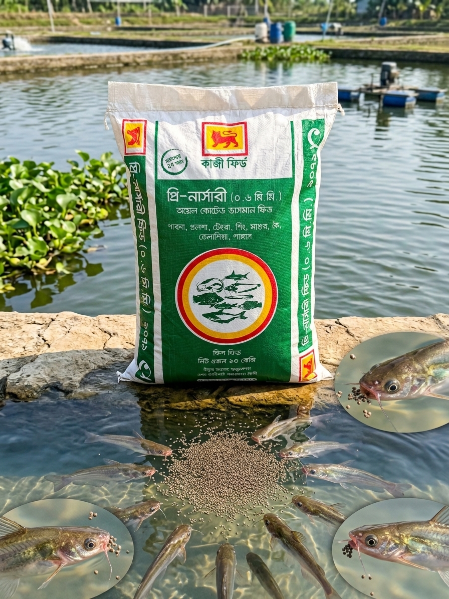 Kazi Pre Nursery 0.6 mm Feed ( প্রি - নার্সারী ০.৬ মিলি ফিড ) ১০ কেজি