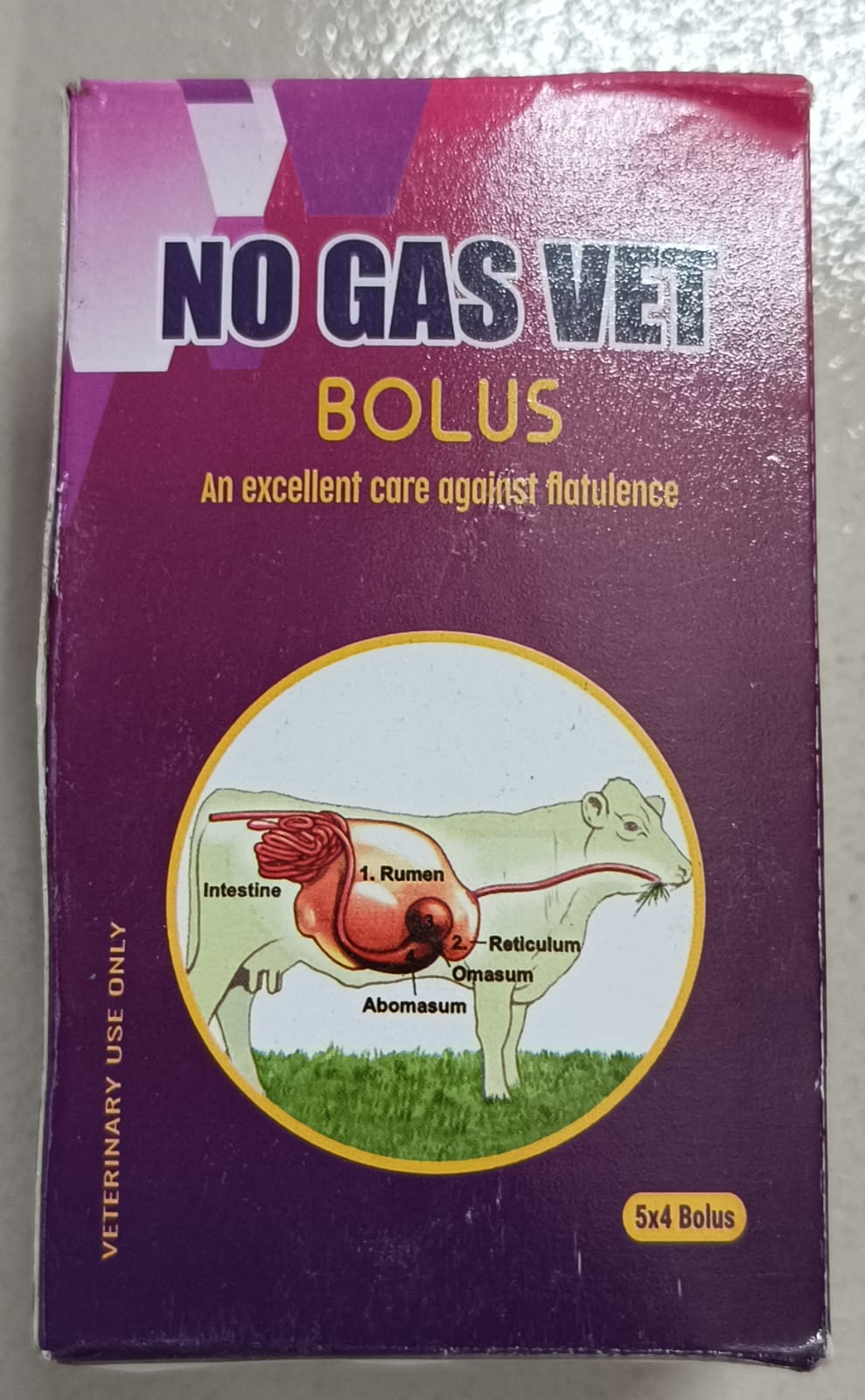 No Gas Vet Bolus 5x4's